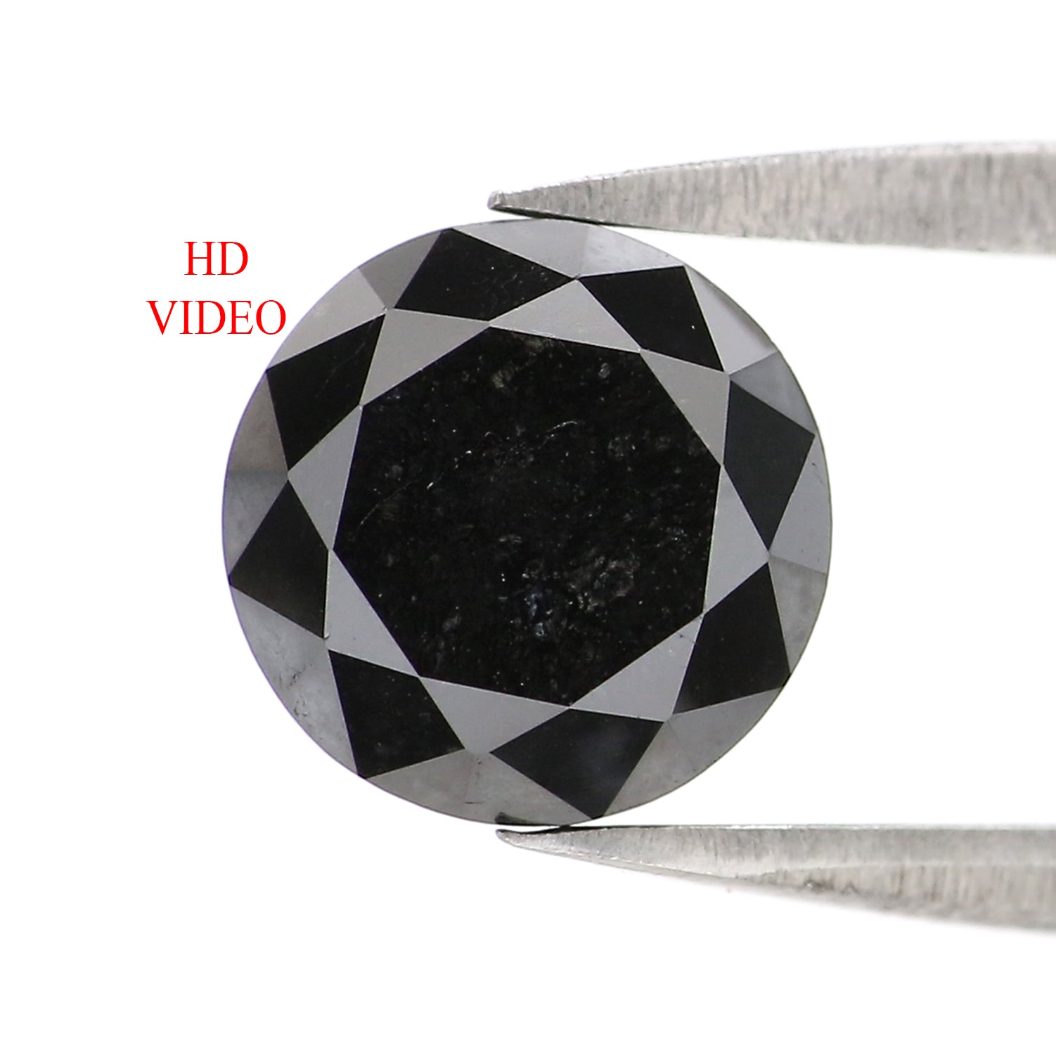 2.26 Ct Natural Loose Round Shape Diamond Black Color Round Cut Diamond 7.45 MM Natural Loose Diamond Round Brilliant Cut Diamond QL2899