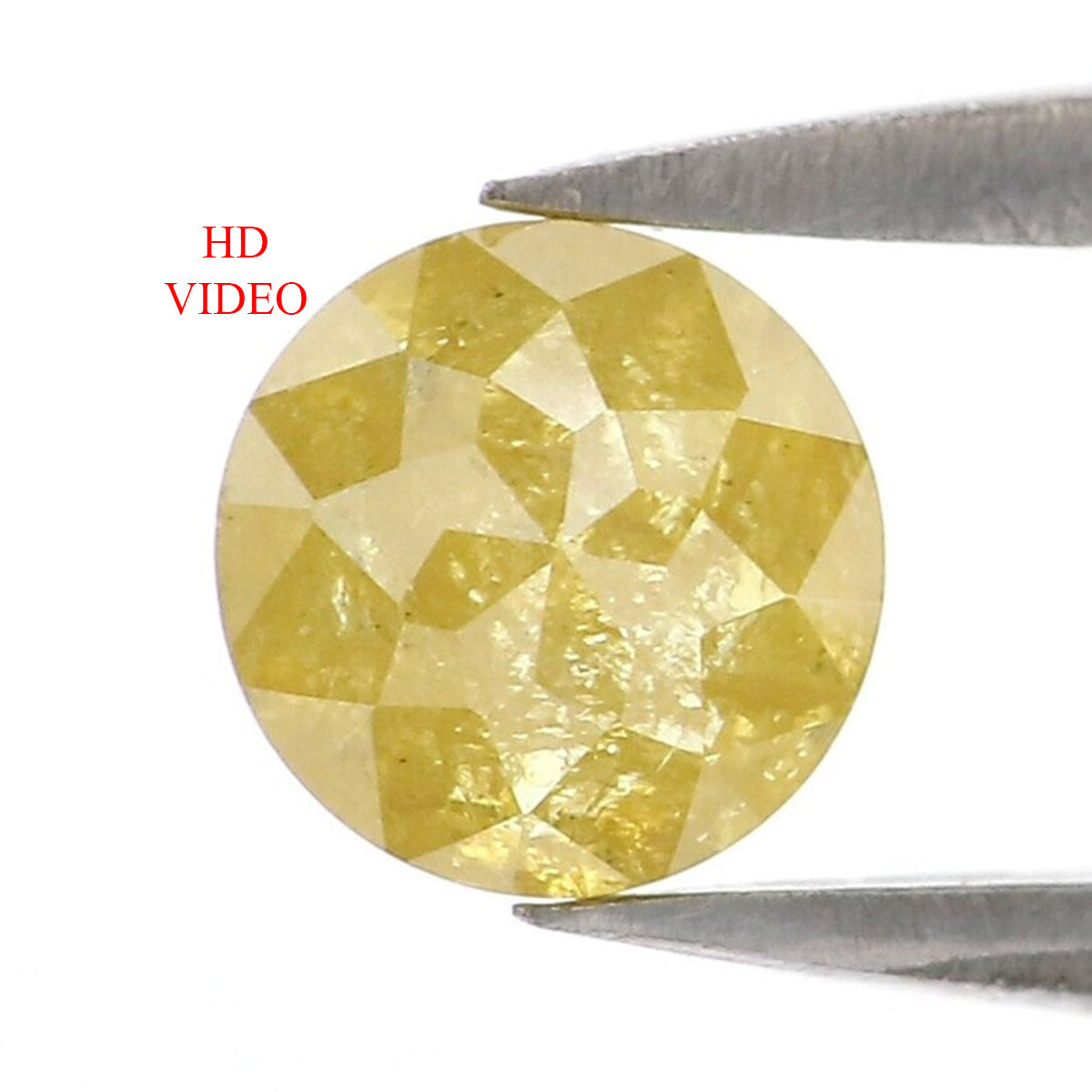 Natural Loose Rose Cut Yellow Color Diamond 0.75 CT 5.30 MM Round Rose Cut Shape Diamond L917