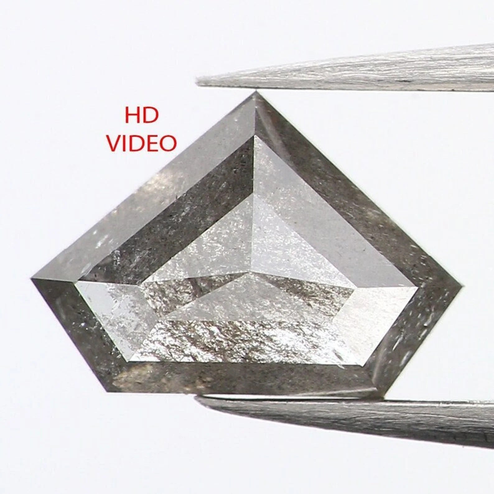0.81 CT Natural Loose Shield Shape Diamond Salt And Pepper Shield Cut Diamond 5.50 MM Natural Diamond Shield Rose Cut Diamond QN1251