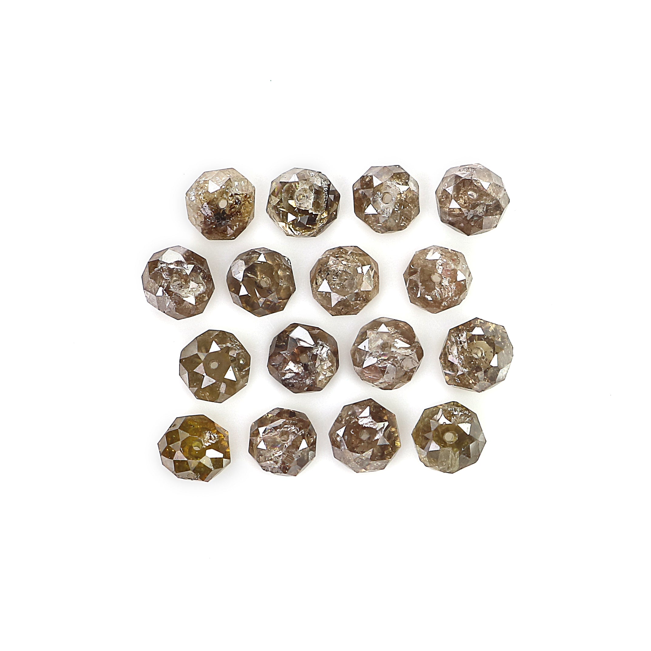 2.42 CT Natural Loose Bead Shape Diamond Brown Color Bead Cut Diamond 2.70 MM Natural Loose Diamond Bead Rose Cut Diamond LQ1736