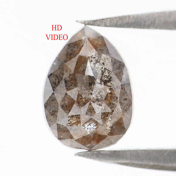 Natural Loose Pear Diamond Brown Color 1.13 CT 7.50 MM Pear Shape Rose Cut Diamond L8809