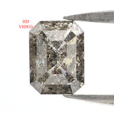 Natural Loose Emerald Diamond, Salt And Pepper Emerald Diamond, Natural Loose Diamond, Emerald Cut Diamond, 0.69 CT Emerald Shape L2945