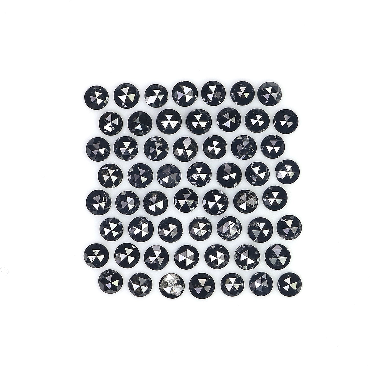 3.07 CT Natural Loose Round Rose Cut Diamond Black Color Round Shape Diamond 2.30 MM Natural Loose Black Color Round Rose Cut Diamond LQ1810