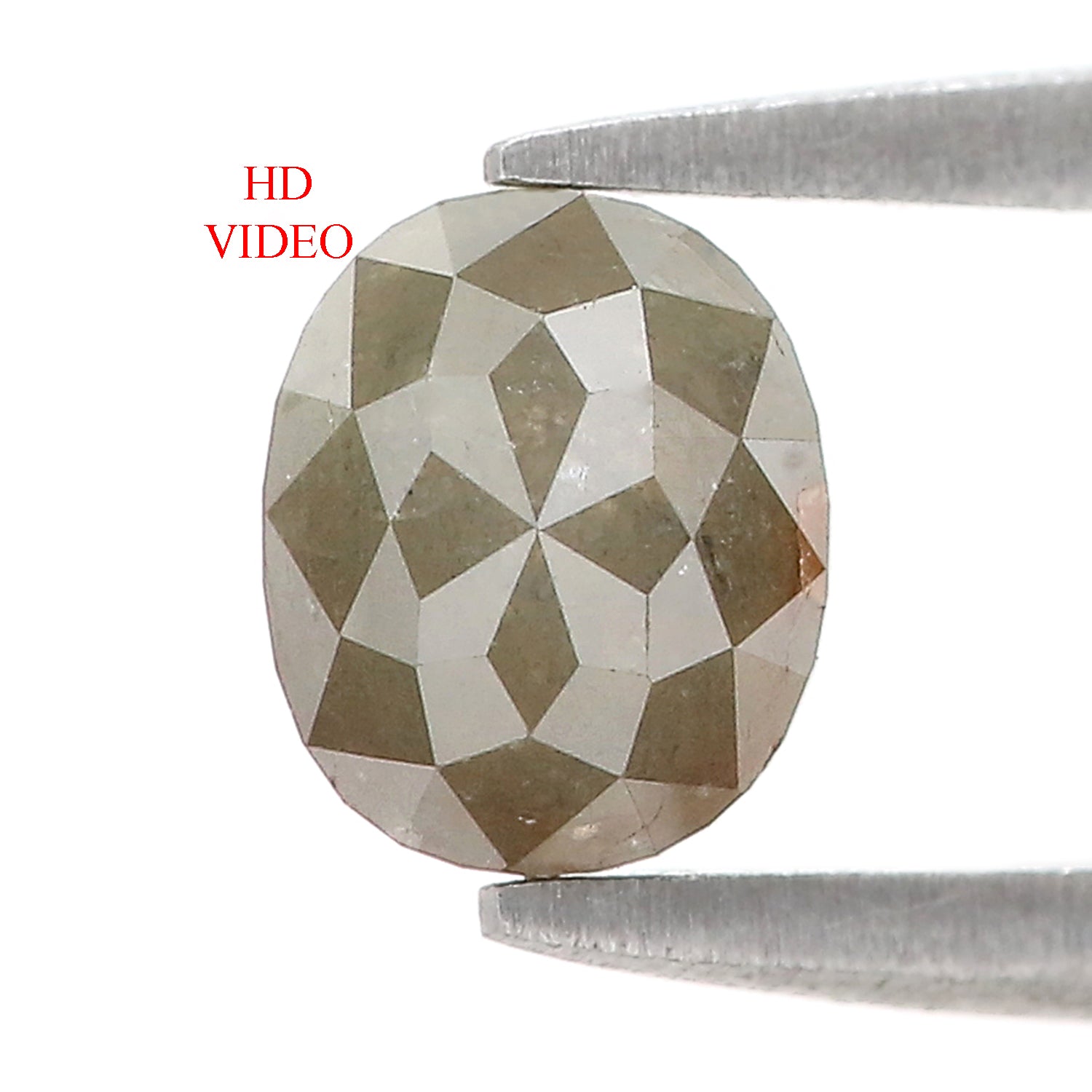 Natural Oval Diamond 1.12 CT Loose Rose Cut Grey Stone 6.35 MM Rustic Diamond For Custom Engagement Ring L3623