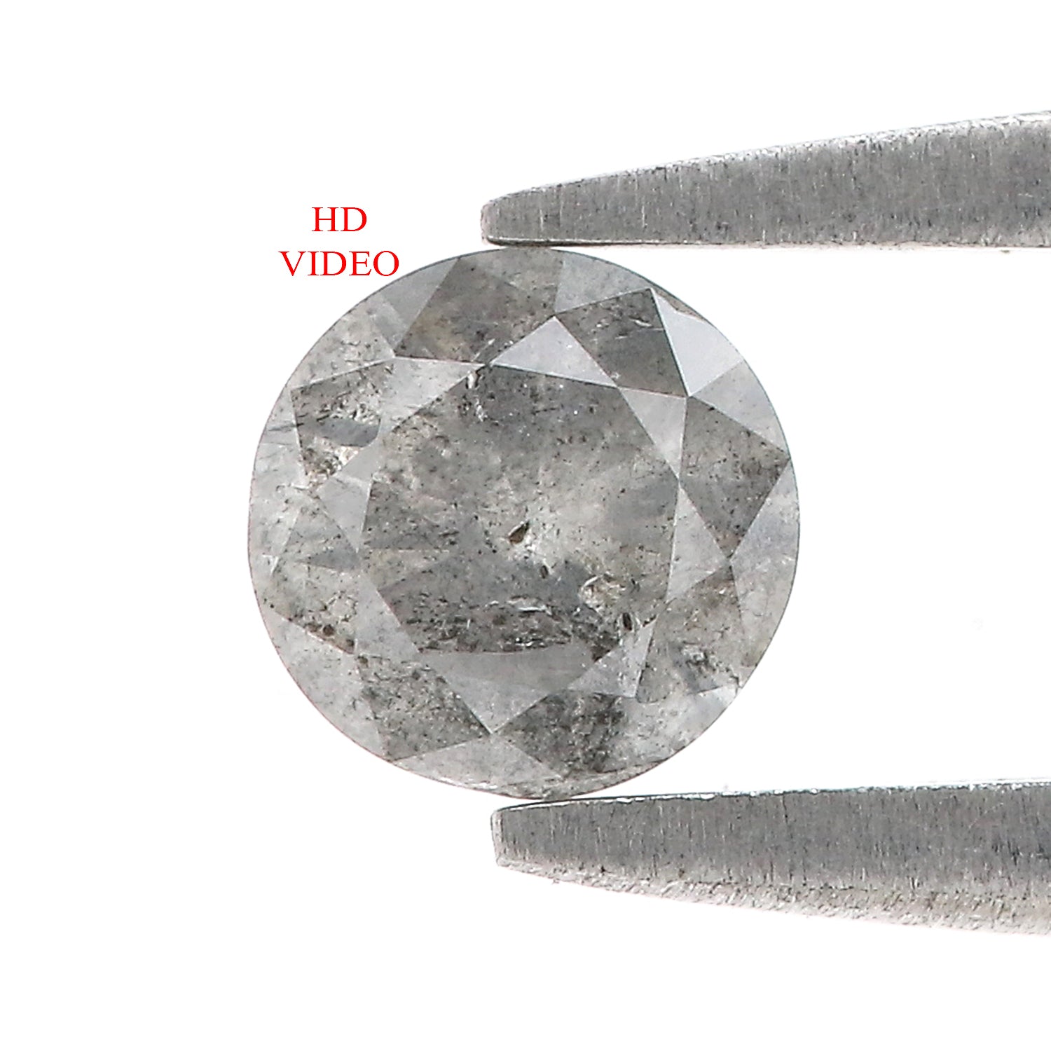 0.45 CT Natural Loose Round Shape Diamond Salt And Pepper Round Diamond 4.90 MM Natural Black Gray Color Round Brilliant Cut Diamond LQ036