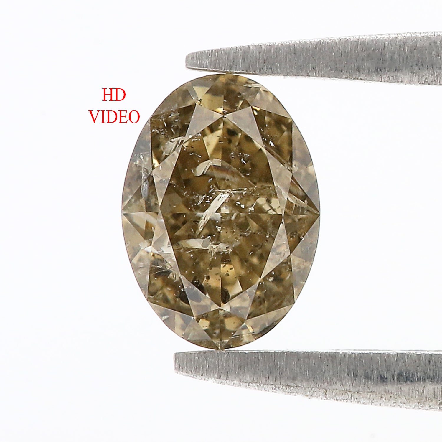 1.02 CT Natural Loose Oval Shape Diamond Brown Color Oval Cut Diamond 7.00 MM Natural Loose Diamond Green Oval Brilliant Cut Diamond L3593