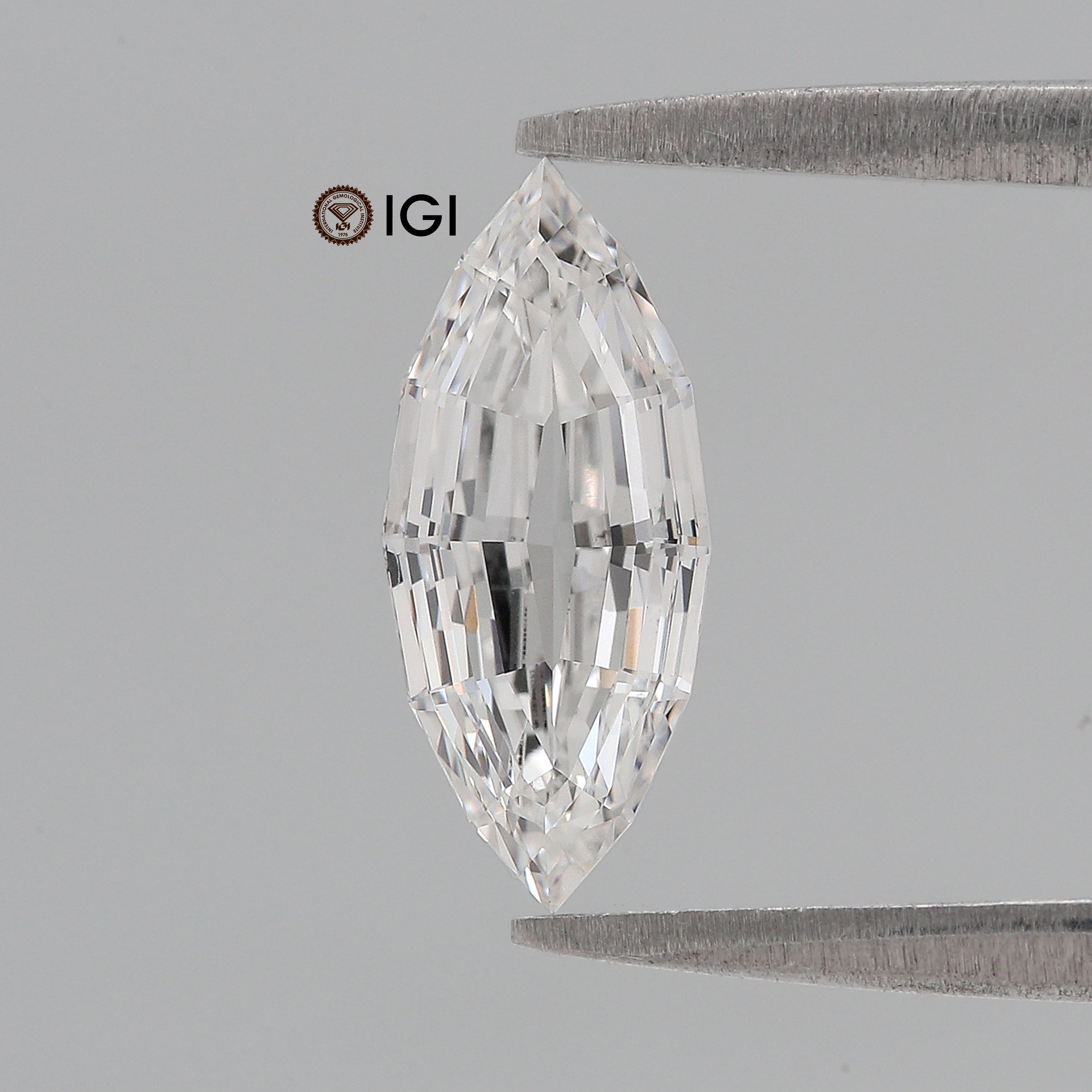 1.35 CT IGI Certified Modified Marquise Step Cut Diamond White - E Color VS1 Clarity Lab Grown Diamond Lab Created Marquise Diamond L3678