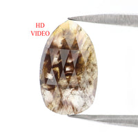 Natural Loose Pear Dark Brown Color Diamond 1.30 CT 10.45 MM Pear Shape Rose Cut Diamond KR1241