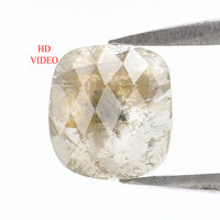 Natural Loose Cushion Gray Color Diamond 0.70 CT 6.60 MM Cushion Shape Rose Cut Diamond L7126