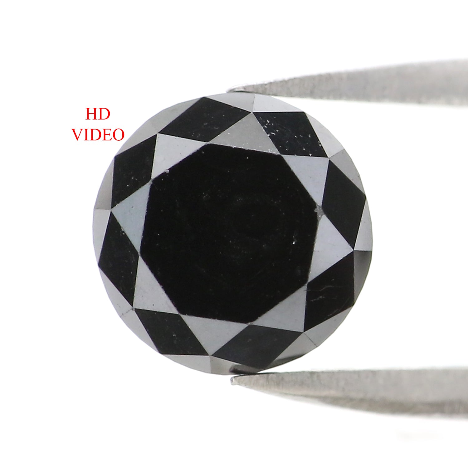 2.69 Ct Natural Loose Round Shape Diamond Black Color Round Cut Diamond 7.45 MM Natural Black Diamond Round Brilliant Cut Diamond LQ2902