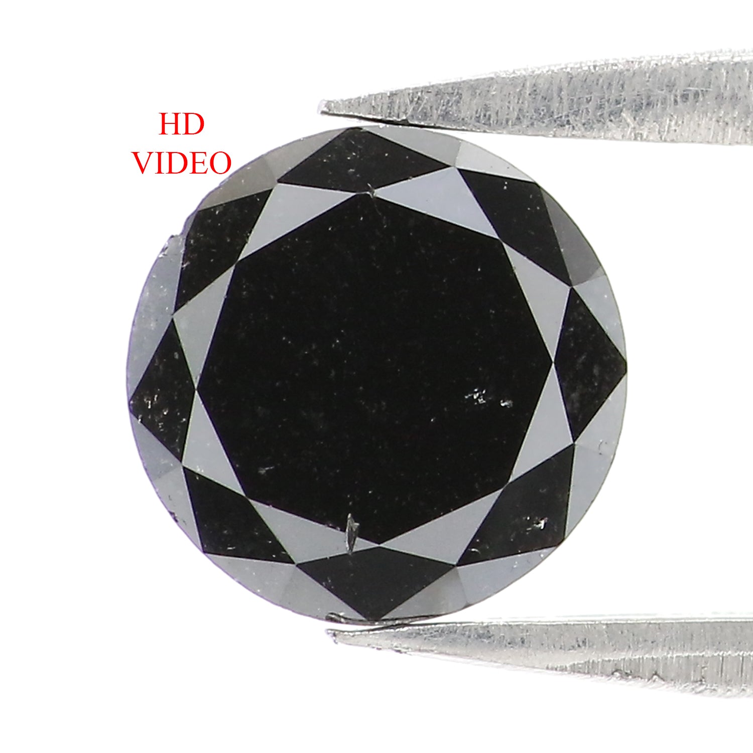 0.95 CT Natural Loose Round Shape Diamond Black Color Round Cut Diamond 6.80 MM Natural Loose Black Color Round Brilliant Cut Diamond LQ1731