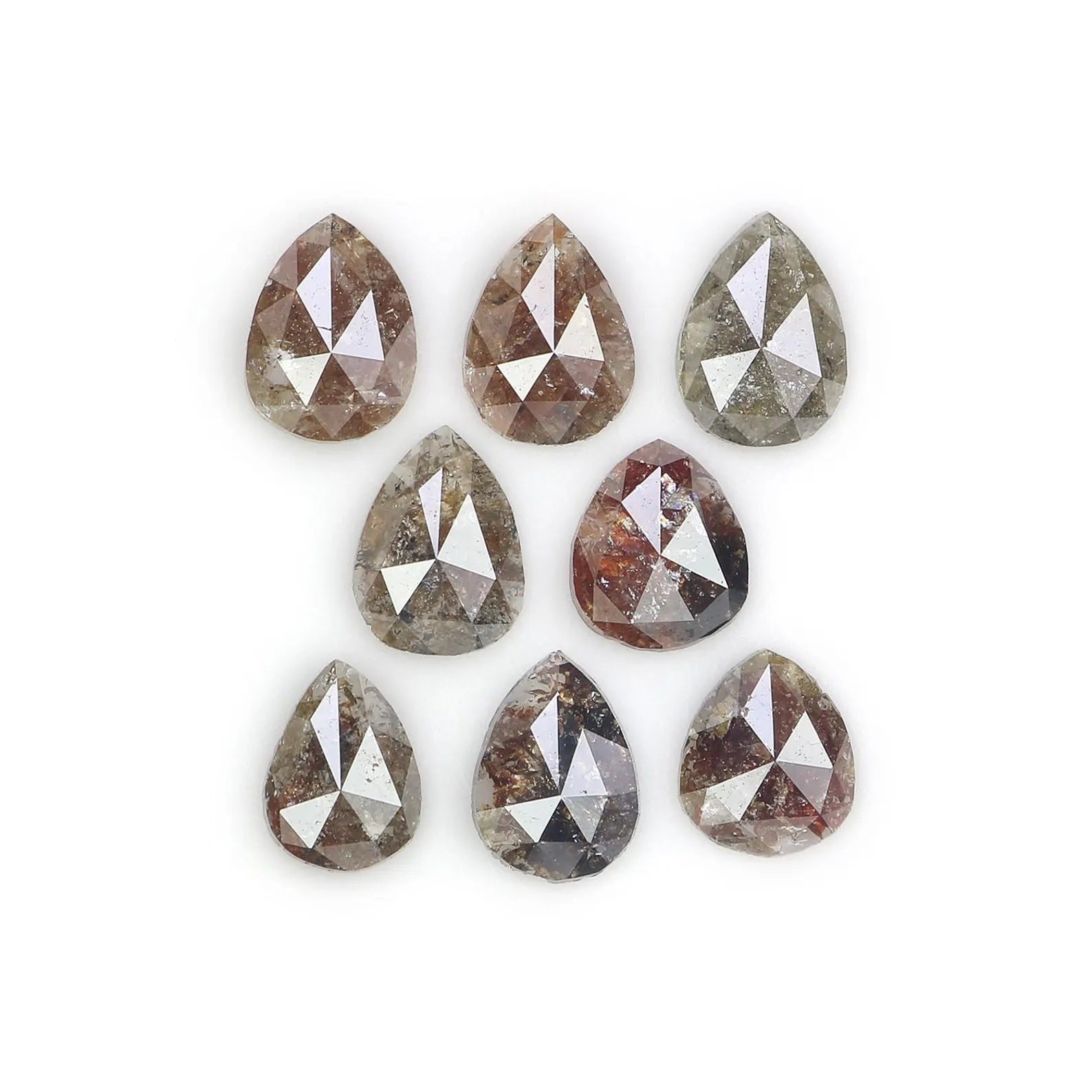 2.03 CT Natural Loose Pear Shape Diamond Brown Color Pear Shape Diamond 4.95 MM Natural Loose Diamond Pear Shape Rose Cut Diamond NQ1664