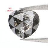 Natural Loose Heart Diamond, Salt And Pepper Heart Diamond, Natural Loose Diamond, Heart Cut Diamond, 1.36 CT Heart Shape Diamond KDL5092