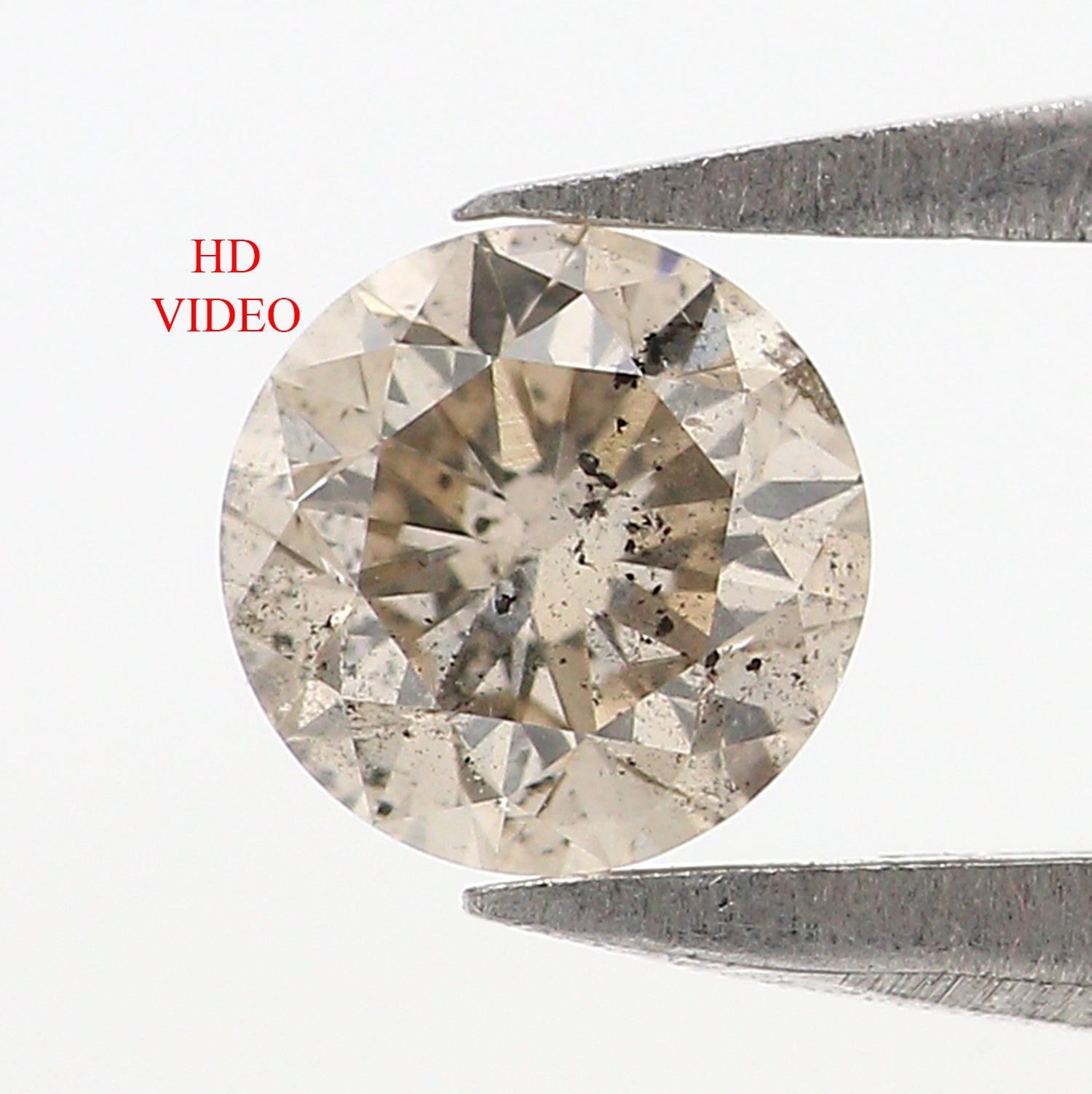 Natural Loose Round Diamond, Brown Color Round Diamond, Natural Loose Diamond, Brilliant Cut Diamond, Round Cut, 0.33 CT Round Shape KR1068