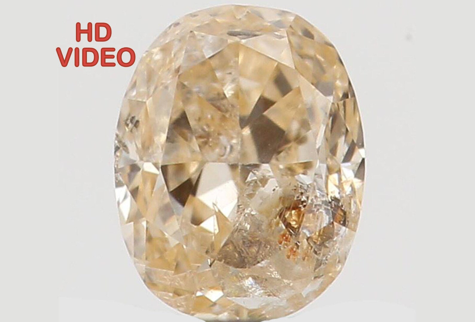 0.15 Ct Natural Loose Diamond Oval Orange Color I1 Clarity 3.60 MM N7443