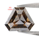 Natural Loose Triangle Diamond Black Brown Color 0.79 CT 5.70 MM Triangle Shape Rose Cut Diamond KR1791