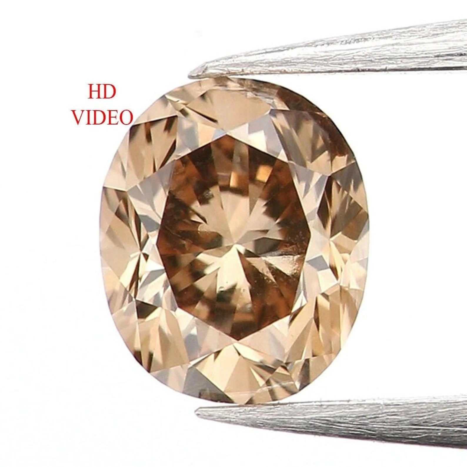 0.27 CT Natural Loose Oval Shape Diamond Brown Color Oval Cut Diamond 4.35 MM Natural Loose Brown Color Oval Brilliant Cut Diamond NQ1189