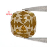 Natural Loose Cushion Diamond, Yellow Color Diamond, Natural Loose Diamond, Cushion Rose Cut Diamond, 1.29 CT Cushion Shape Diamond L2854