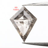 0.41 CT Natural Loose Diamond, Salt And Pepper Diamond, Kite Cut Diamond, Black Diamond, Grey Diamond, Geometric Rose Cut Diamond L223
