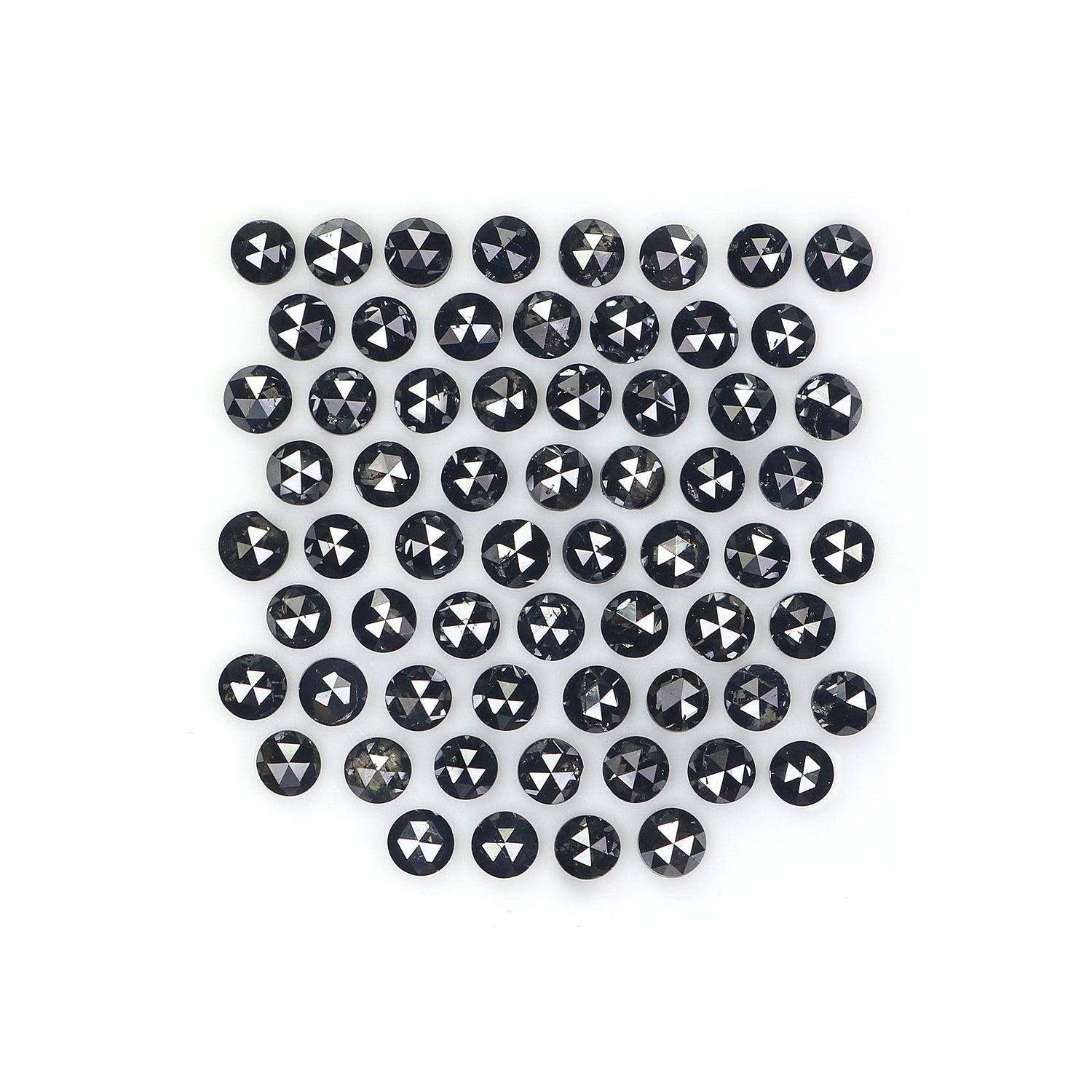 2.89 CT Natural Loose Round Shape Diamond Black Color Round Diamond 2.10 MM Natural Loose Diamond Black Color Round Rose Cut Diamond NQ1807