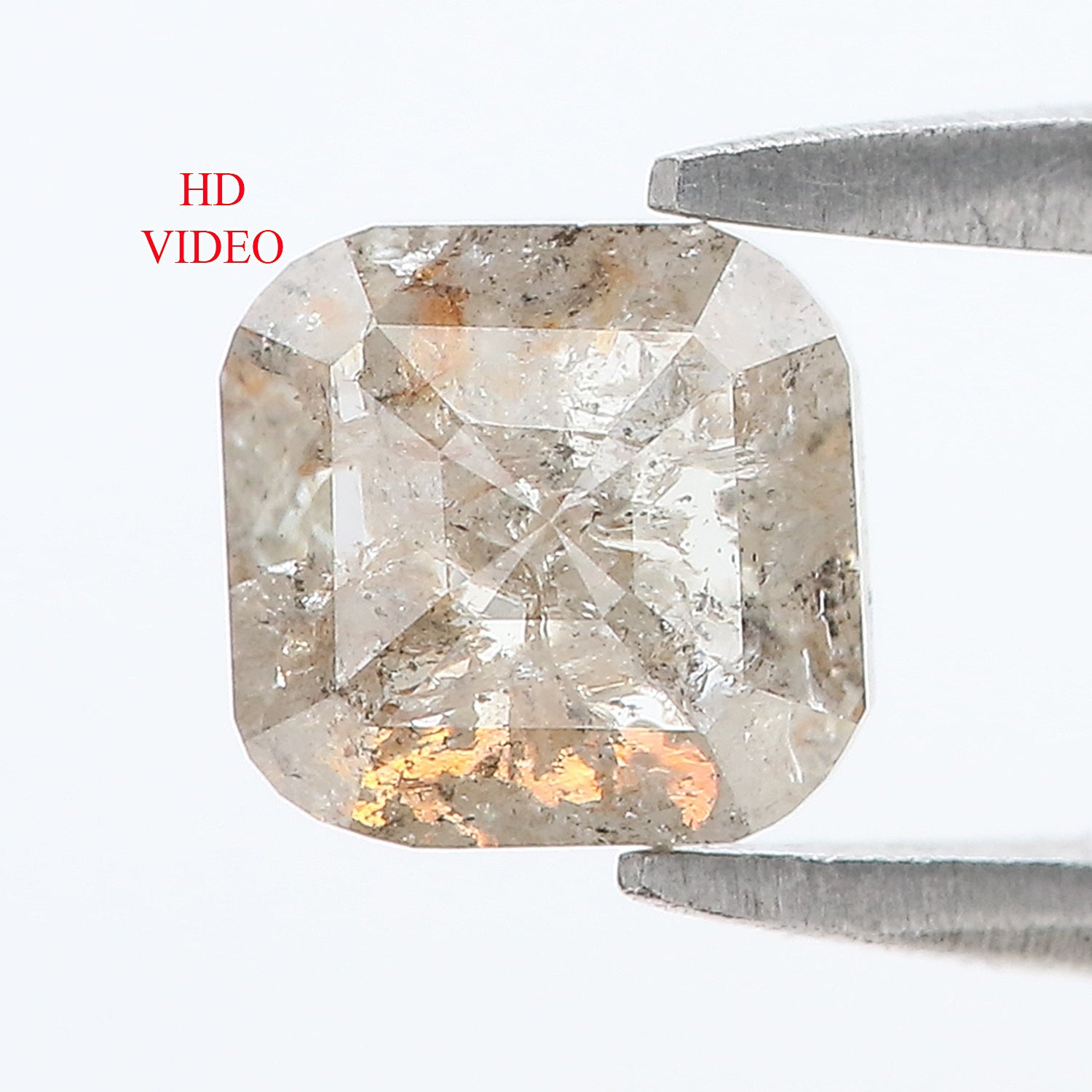 1.06 CT Natural Loose Cushion Shape Diamond Grey Color Cushion Diamond 5.60 MM Natural Diamond Grey Color Cushion Rose Cut Diamond N8725