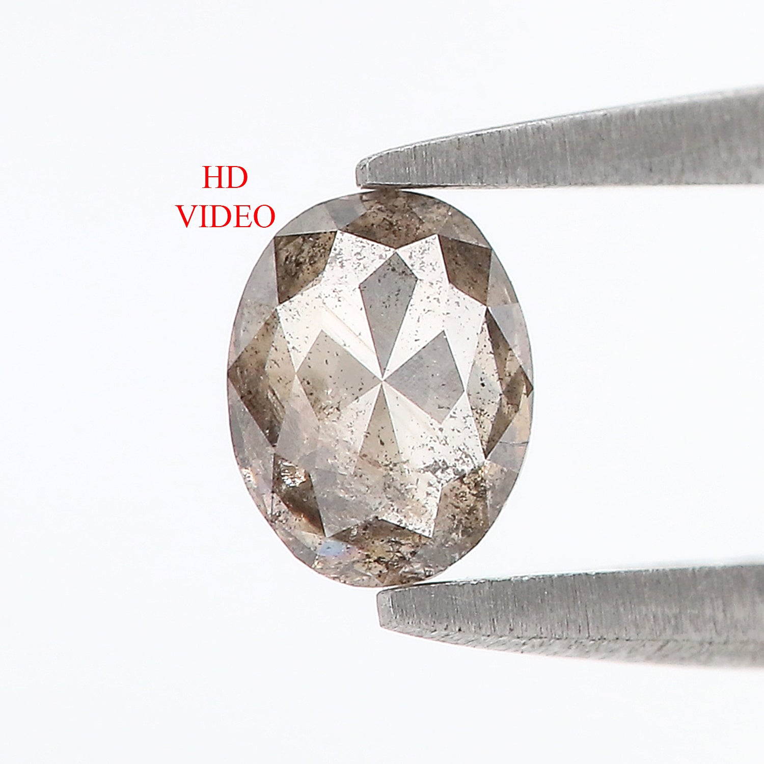 0.36 CT Natural Loose Oval Shape Diamond Salt And Pepper Oval Cut Diamond 5.25 MM Natural Loose Black Grey Color Oval Rose Cut Diamond LQ414