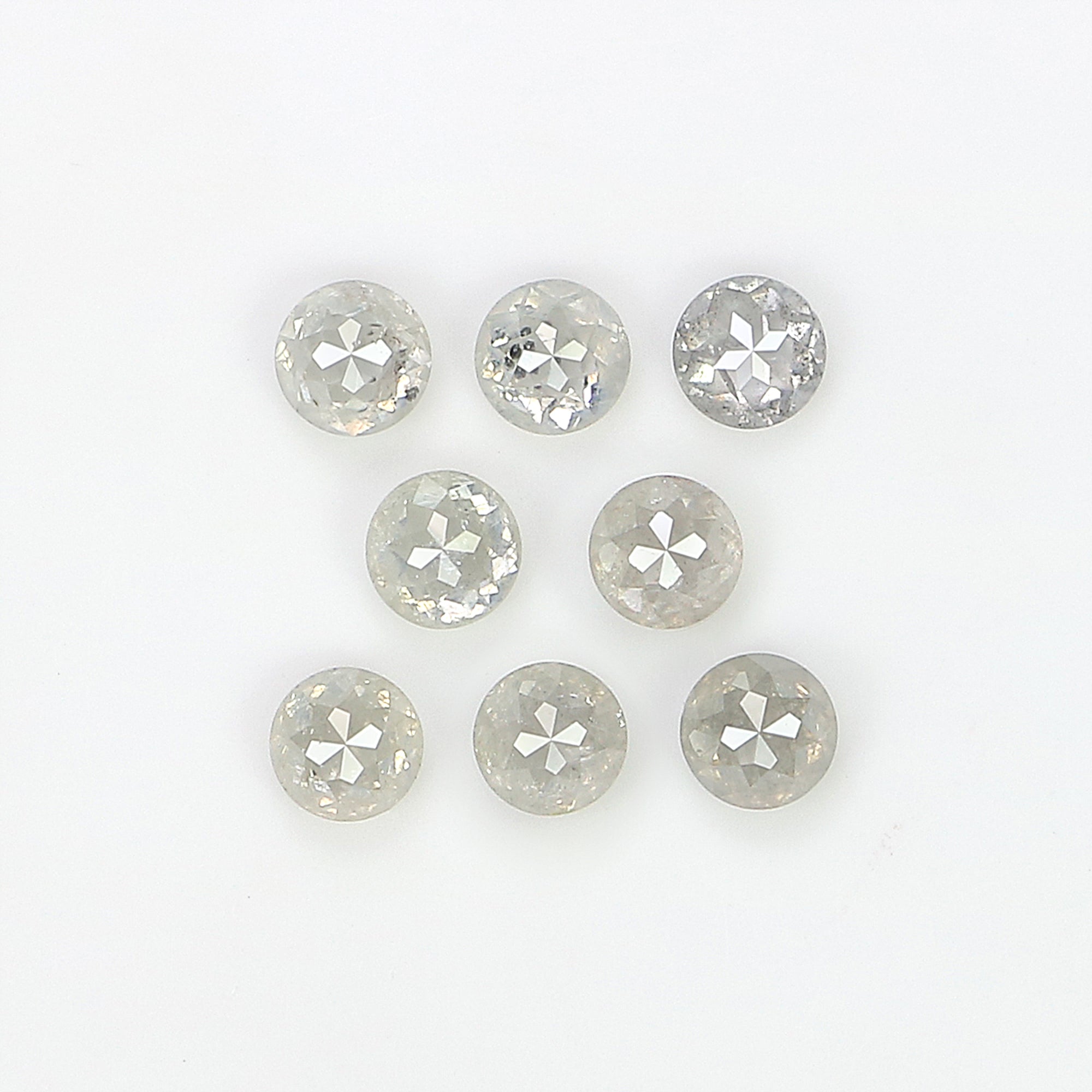 1.46 CT Natural Loose Round Rose Cut Diamond Grey Color Round Shape Diamond 3.20 MM Natural Loose Grey Color Round Rose Cut Diamond LQ3261