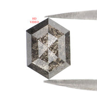 Natural Loose Hexagon Diamond, Salt And Pepper Hexagon Diamond, Natural Loose Diamond, Hexagon Cut Diamond, 0.98 CT Hexagon Shape KDL2943
