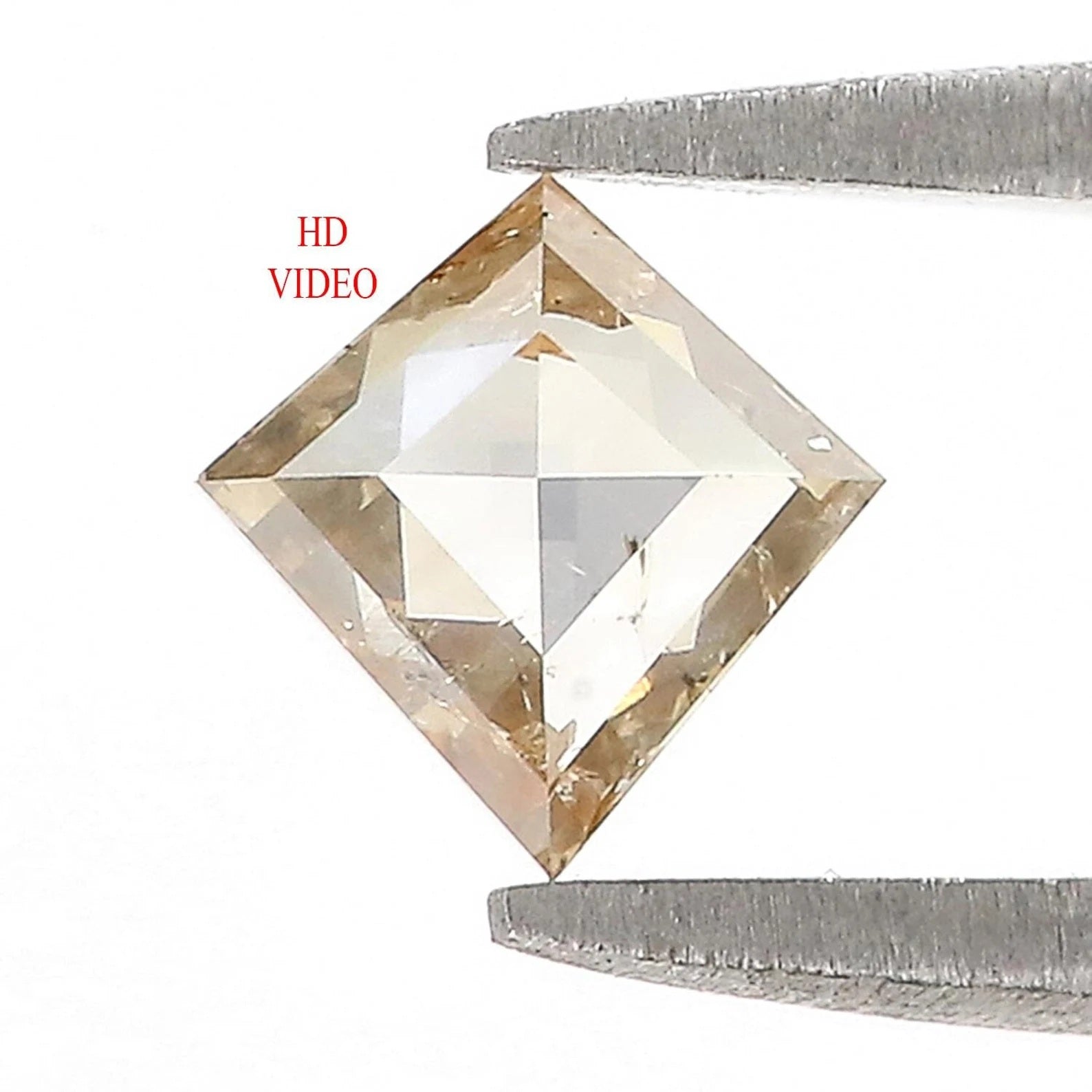 0.59 CT Natural Loose Kite Shape Diamond Light Brown Color Kite Cut Diamond 6.80 MM Natural Diamond Brown Color Kite Rose Cut Diamond QN117