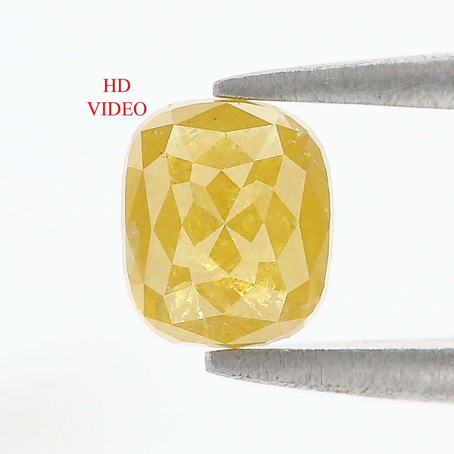 1.17 CT Natural Loose Cushion Shape Diamond Yellow Color Cushion Cut Diamond 5.95 MM Natural Yellow Color Cushion Rose Cut Diamond LQ9233
