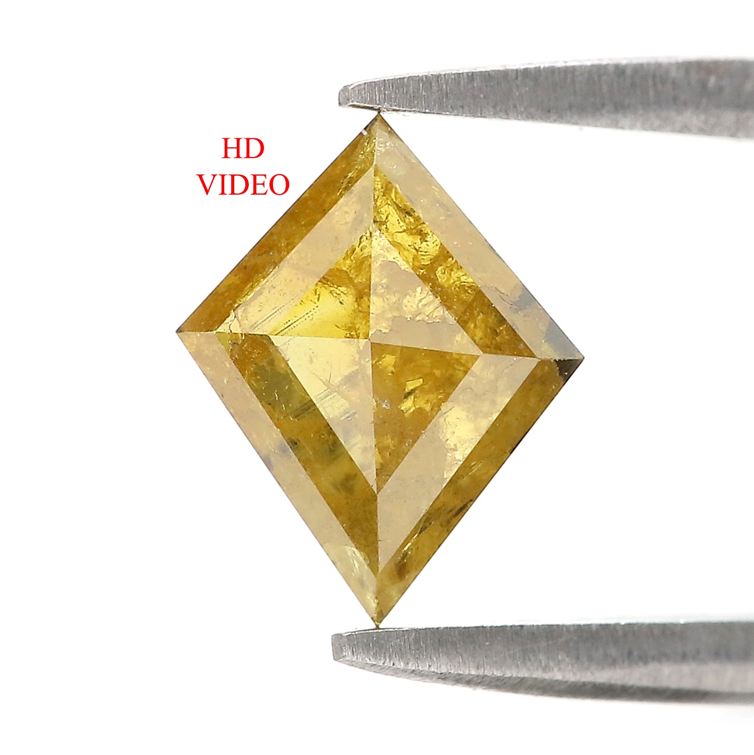 0.99 CT Natural Loose Kite Shape Diamond Yellow Color Kite Diamond 9.10 MM Natural Loose Yellow Color Diamond Kite Rose Cut Diamond N2662