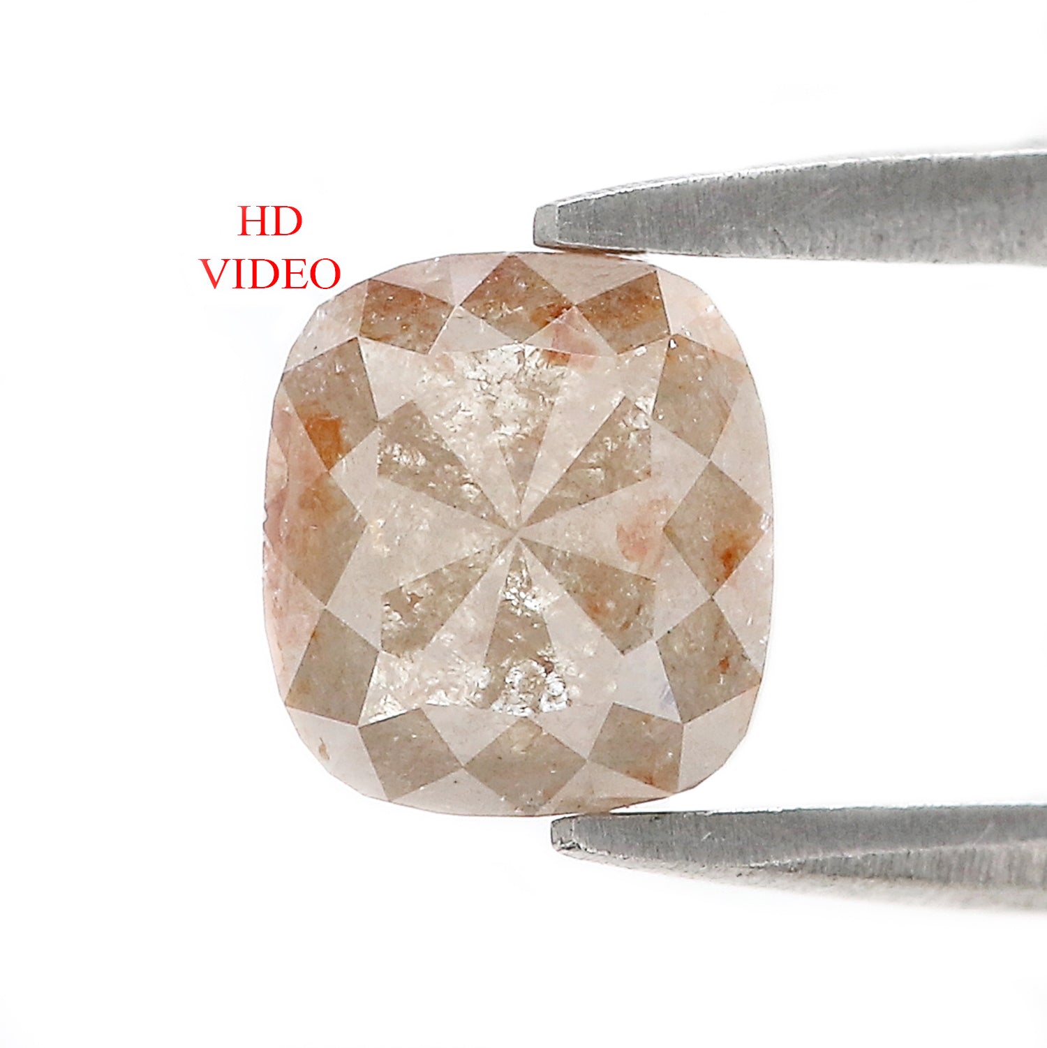 1.14 CT Natural Loose Cushion Shape Diamond Grey Color Cushion Diamond 6.60 MM Natural Loose Grey Diamond Cushion Rose Cut Diamond LQ7709