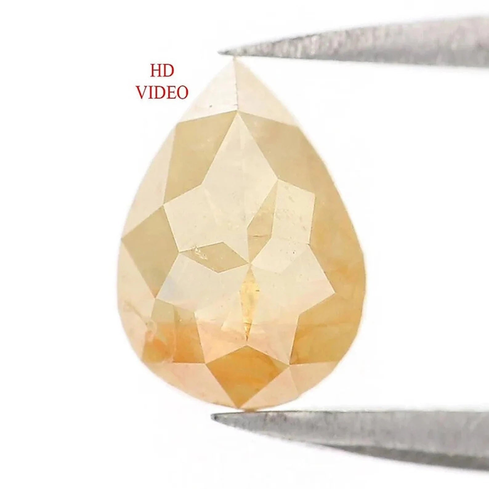 1.01 Ct Natural Loose Pear Shape Diamond Yellow Color Pear Diamond 7.40 MM Natural Loose Yellow Color Diamond Pear Rose Cut Diamond NQ1755