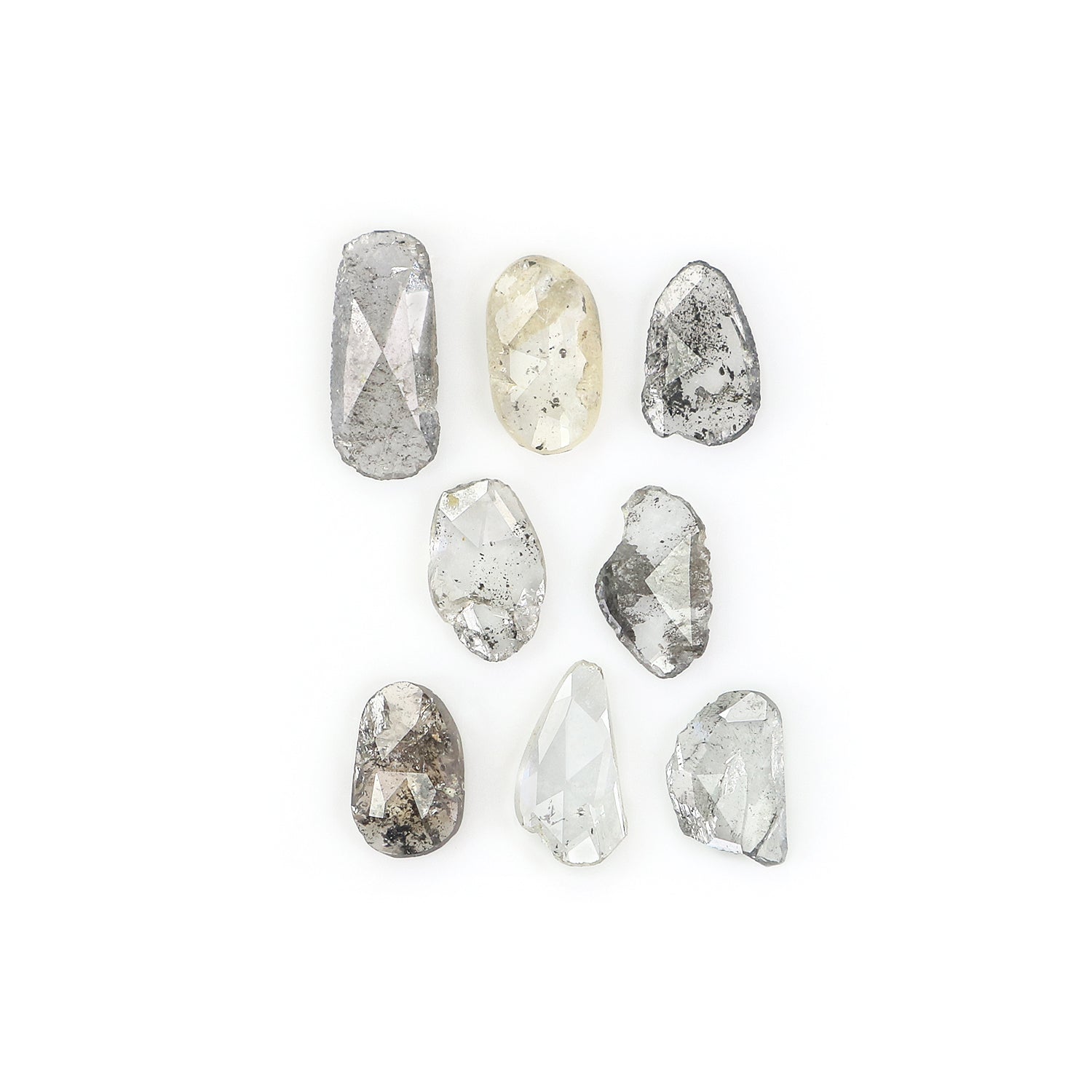 0.93 Ct Natural Loose Slice Shape Diamond Slice Salt And Pepper Diamond 4.65 MM Slice Natural Loose Diamond Slice Black Grey Diamond LQ1447