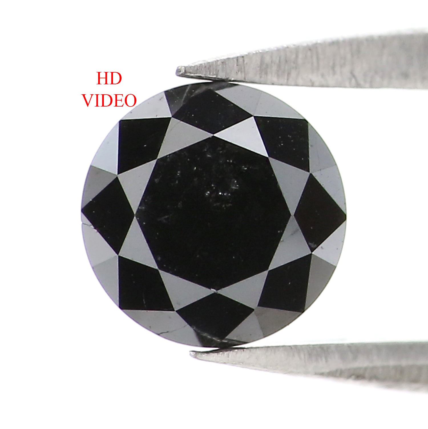 0.91 Ct Natural Loose Round Diamond Black Color Round Diamond 5.80 MM Natural Loose Diamond Black Color Round Brilliant Cut Diamond LC06