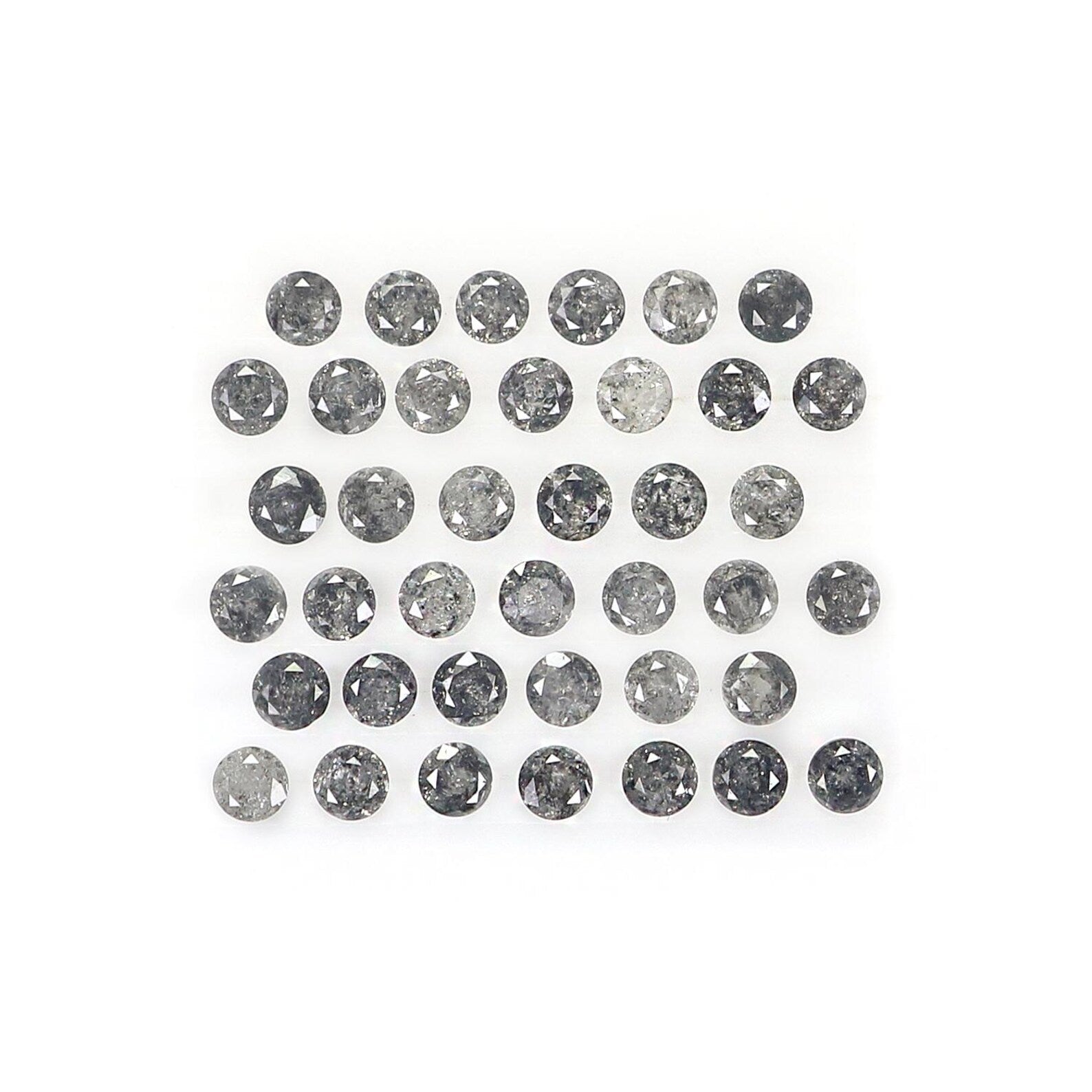 1.24 Ct Natural Loose Round Shape Diamond Salt And Pepper Round Diamond 1.90 MM Natural Black Grey Color Round Brilliant Cut Diamond NQ853