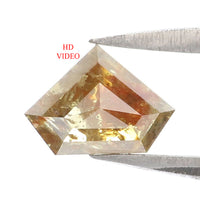Natural Loose Shield Brown Color Diamond 0.66 CT 5.10 MM Shield Shape Rose Cut Diamond L369