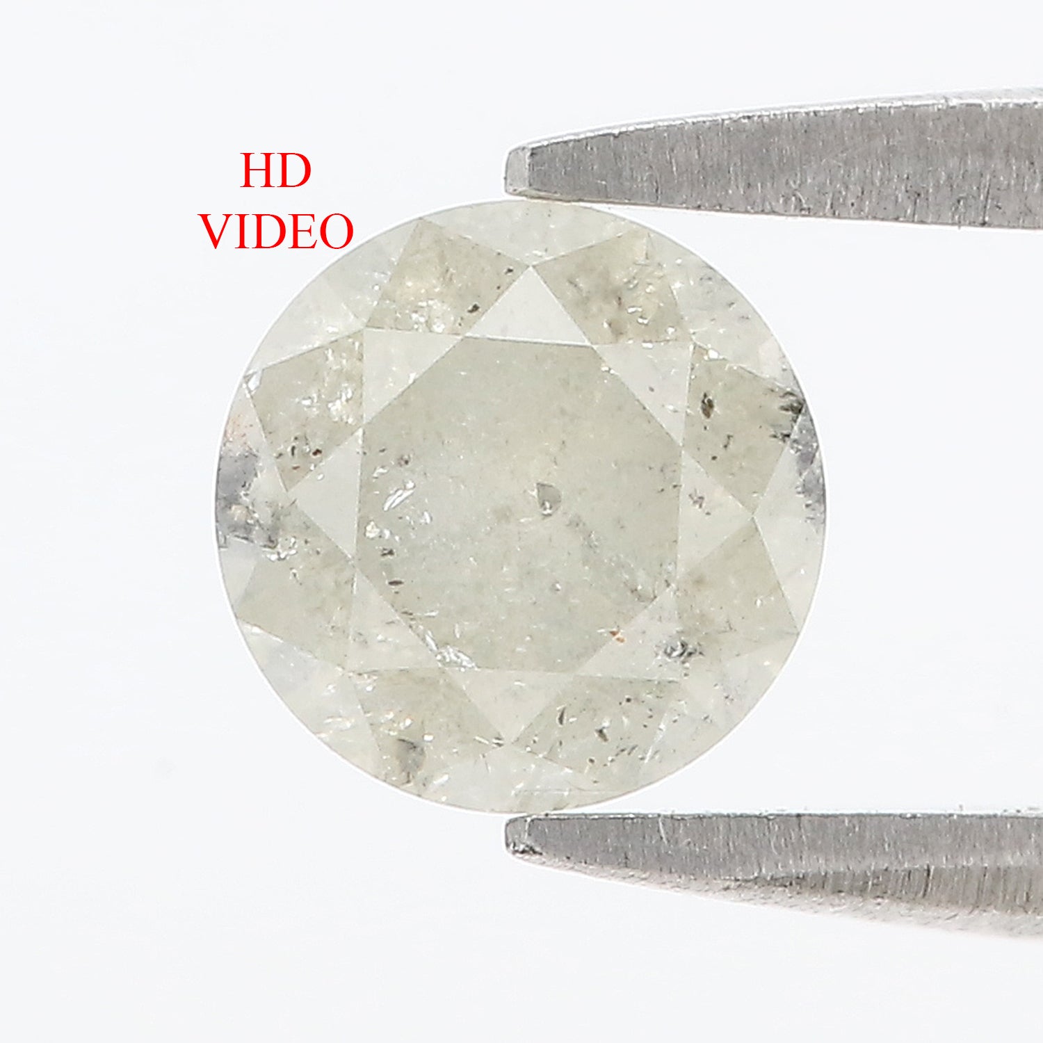 1.05 CT Natural Loose Round Shape Diamond Milky Grey Round Cut Diamond 6.20 MM Natural Loose Milky Grey Round Brilliant Cut Diamond LQ5880