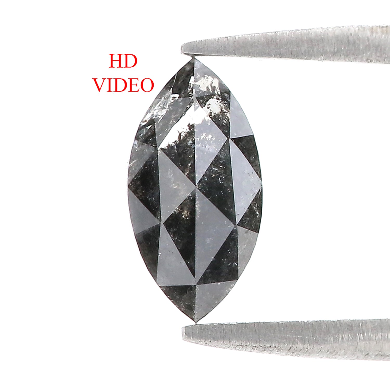 1.08 CT Natural Loose Marquise Shape Diamond Salt And Pepper Marquise Rose Cut Diamond 9.70 MM Black Grey Color Marquise Cut Diamond QL1200