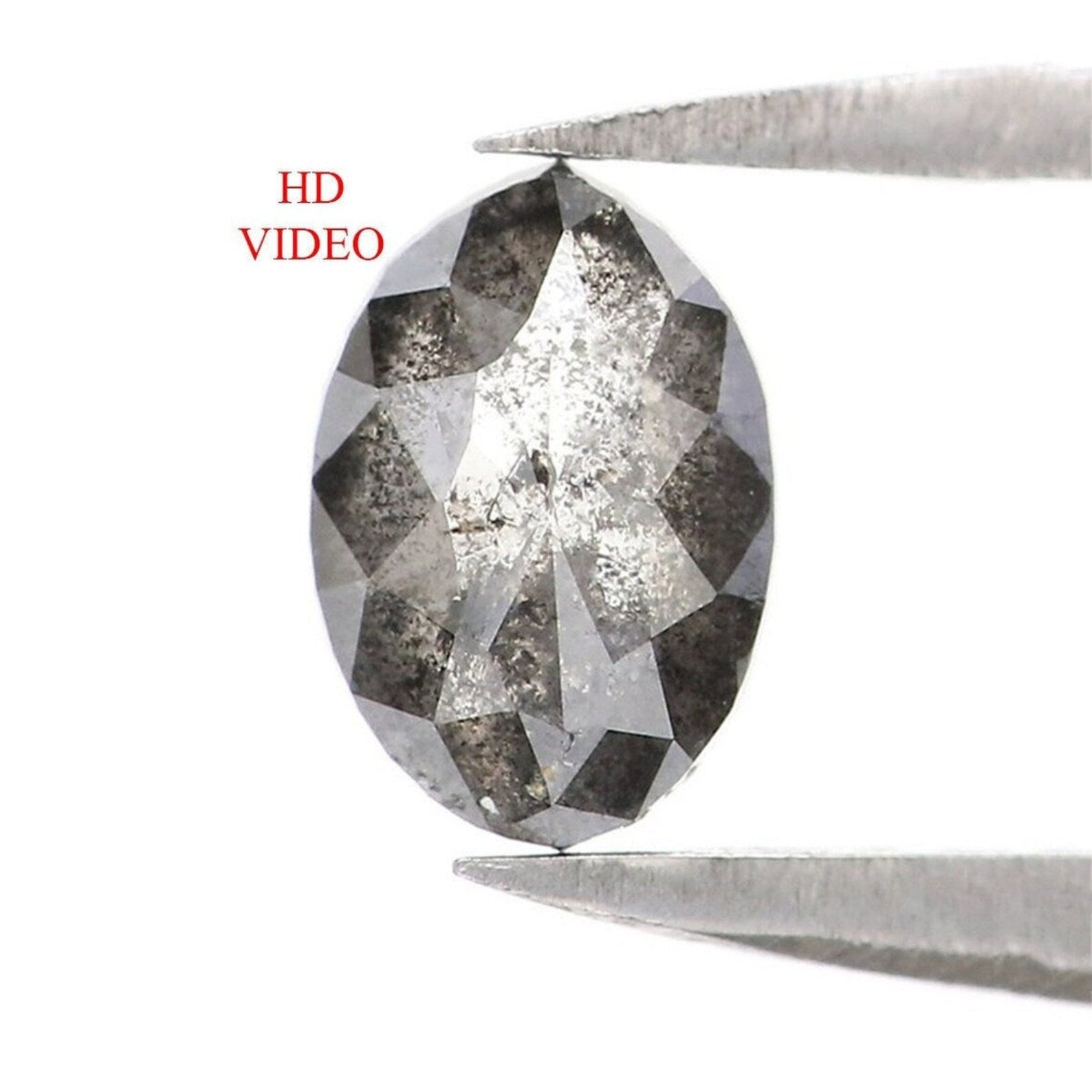 0.55 CT Natural Loose Marquise Diamond Salt And Pepper Marquise Diamond 6.30 MM Natural Black Grey Color Marquise Rose Cut Diamond NQ8832