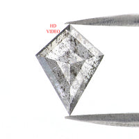 Natural Loose Kite Diamond, Salt And Pepper Kite Diamond, Natural Loose Diamond, Kite Rose Cut Diamond, Kite Cut, 0.69 CT Kite Shape KQK2714