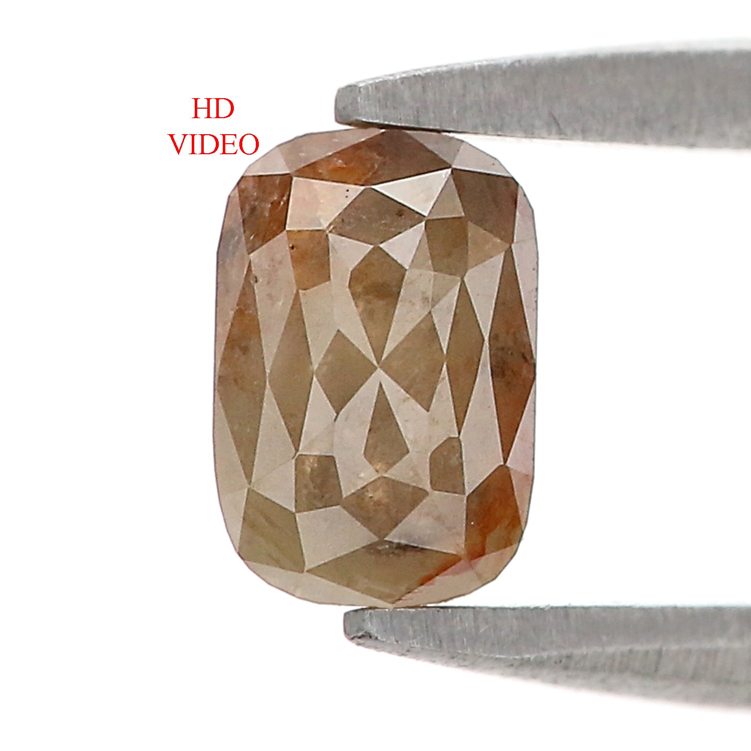 Natural Cushion Diamond 0.80 CT Loose Rose Cut Brown Stone 6.15 MM Rustic Diamond For Custom Engagement Ring L3625