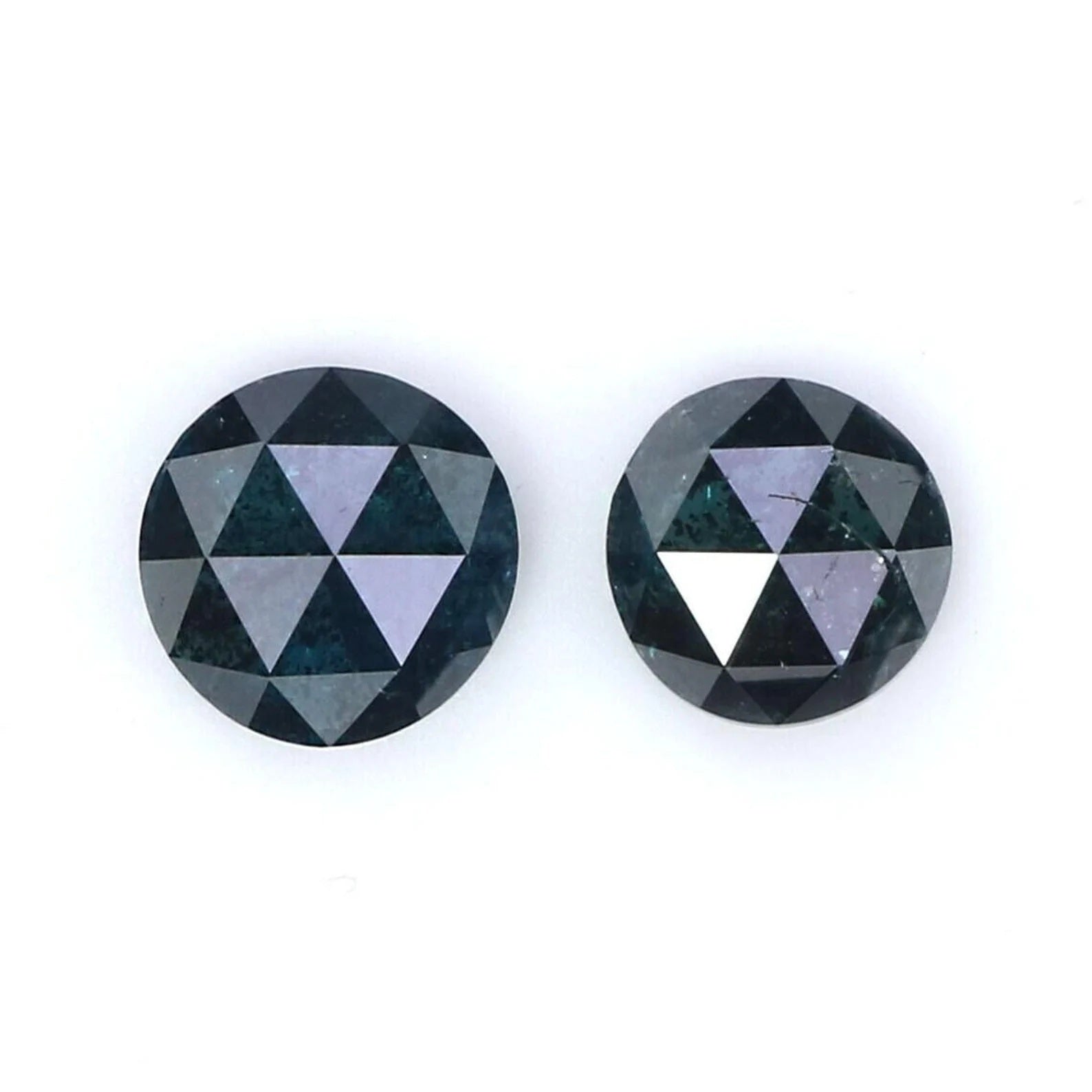 0.69 CT Natural Loose Round Cut Pair Diamond Blue Color Round Shape Diamond 4.40 MM Natural Diamond Blue Color Round Rose Cut Diamond NQ9384