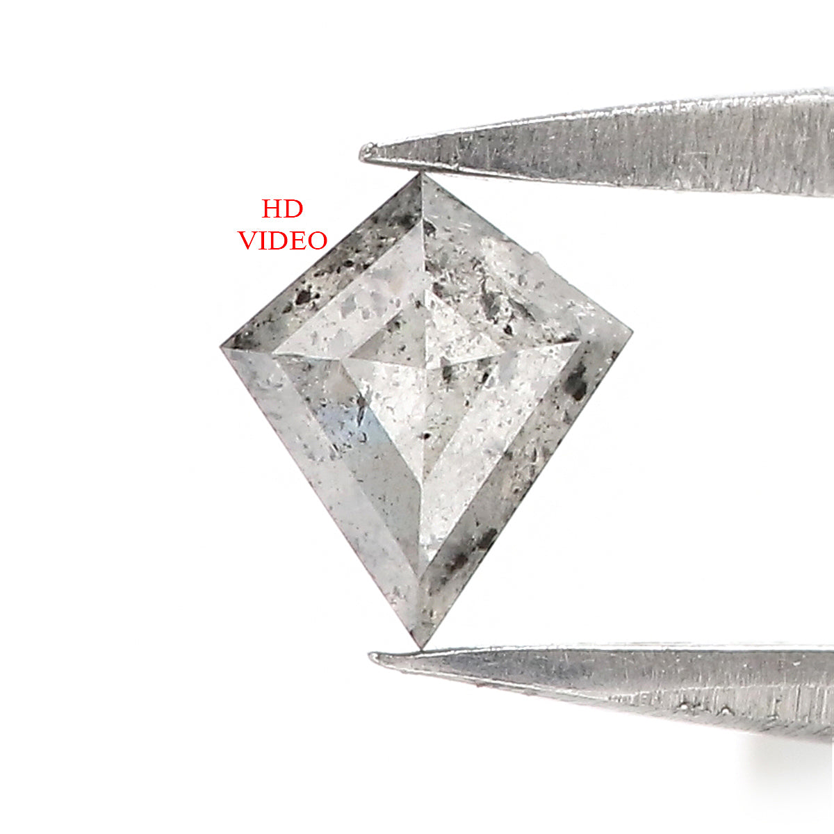 0.46 Ct Natural Loose Kite Shape Diamond Salt And Pepper Kite Diamond 5.85 MM Natural Loose Diamond Black Gary Kite Rose Cut  Diamond QL3122