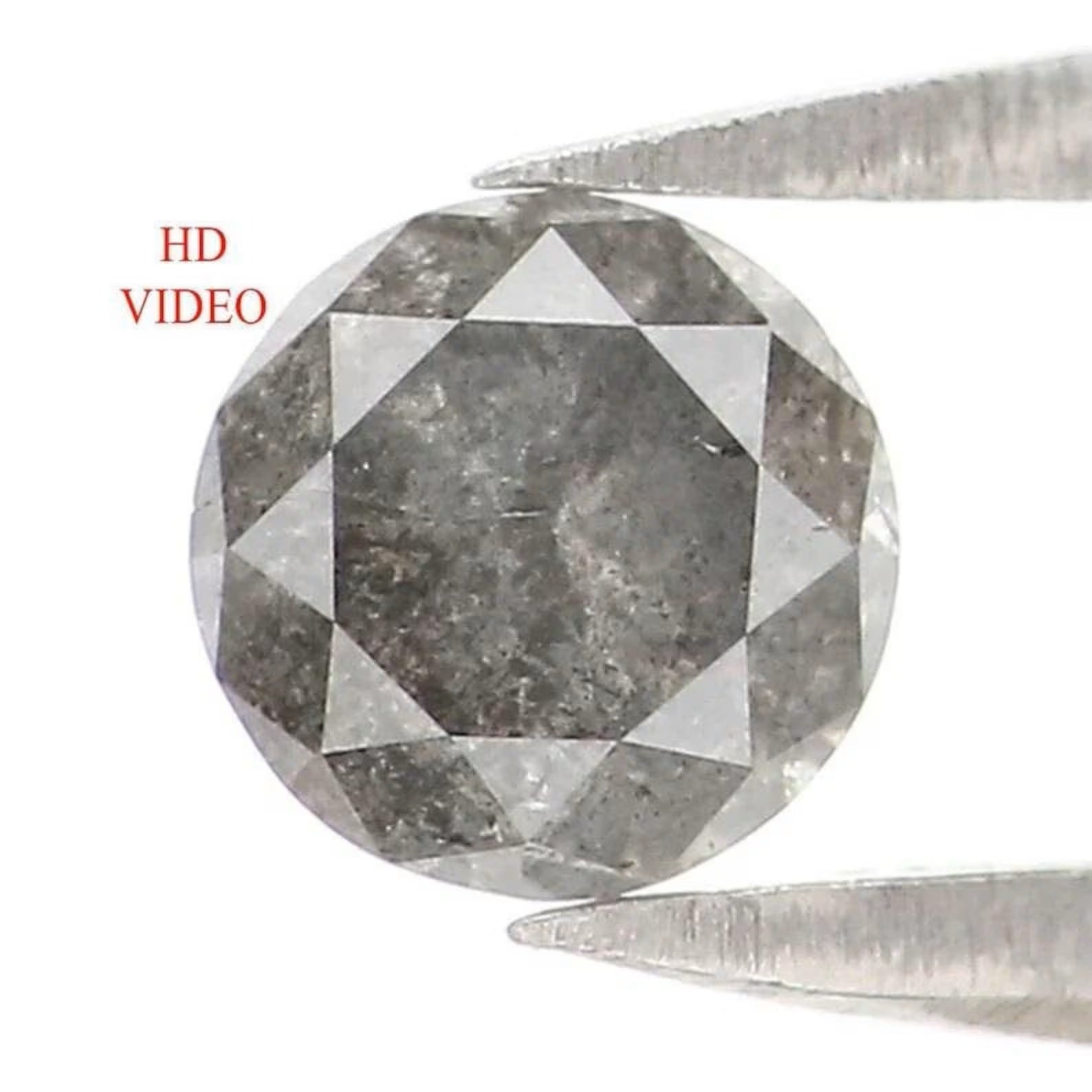 0.34 CT Natural Loose Round Shape Diamond Salt And Pepper Round Diamond 4.30 MM Natural Black Grey Color Round Brilliant Cut Diamond NQ7051