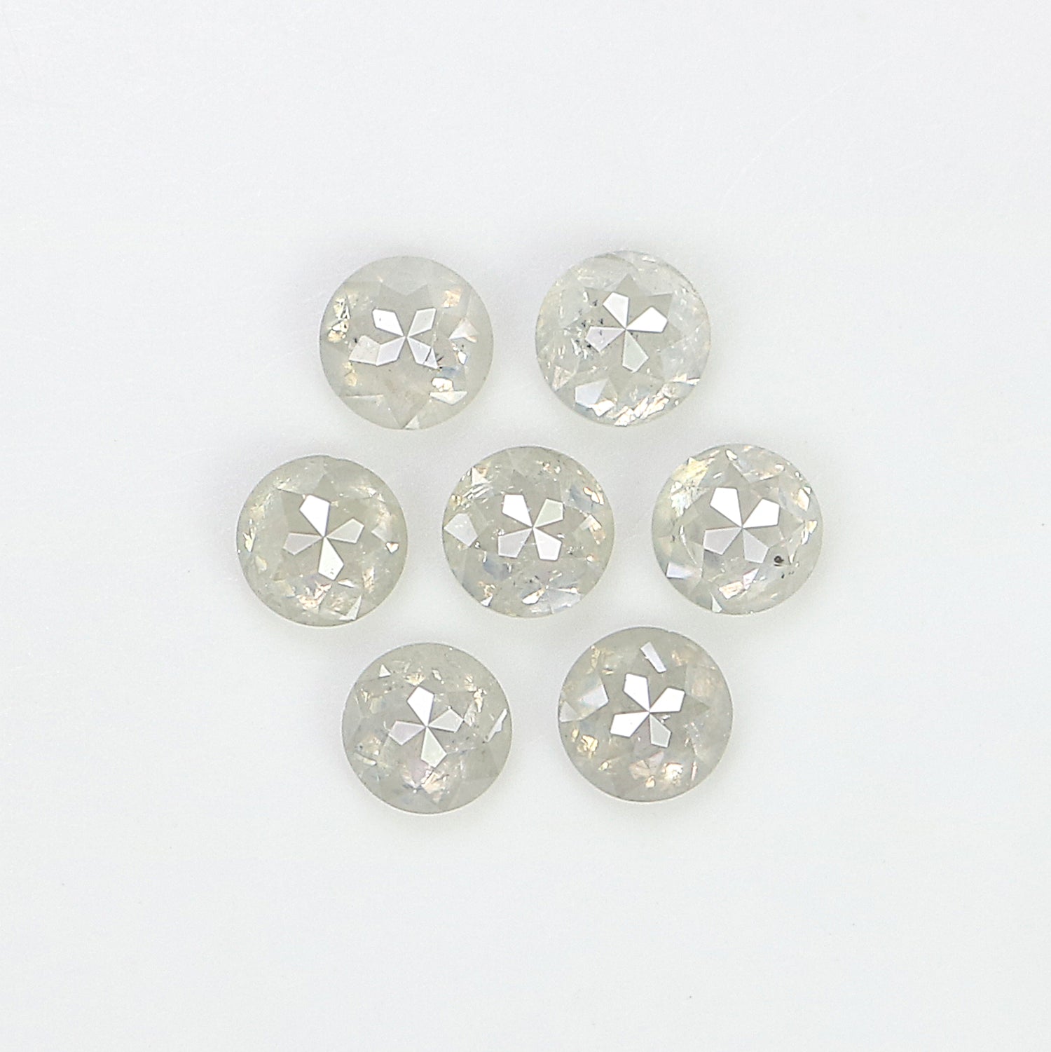 1.45 CT Natural Loose Round Rose Cut Diamond Grey Color Round Shape Diamond 3.40 MM Natural Loose Grey Color Round Rose Cut Diamond LQ3268