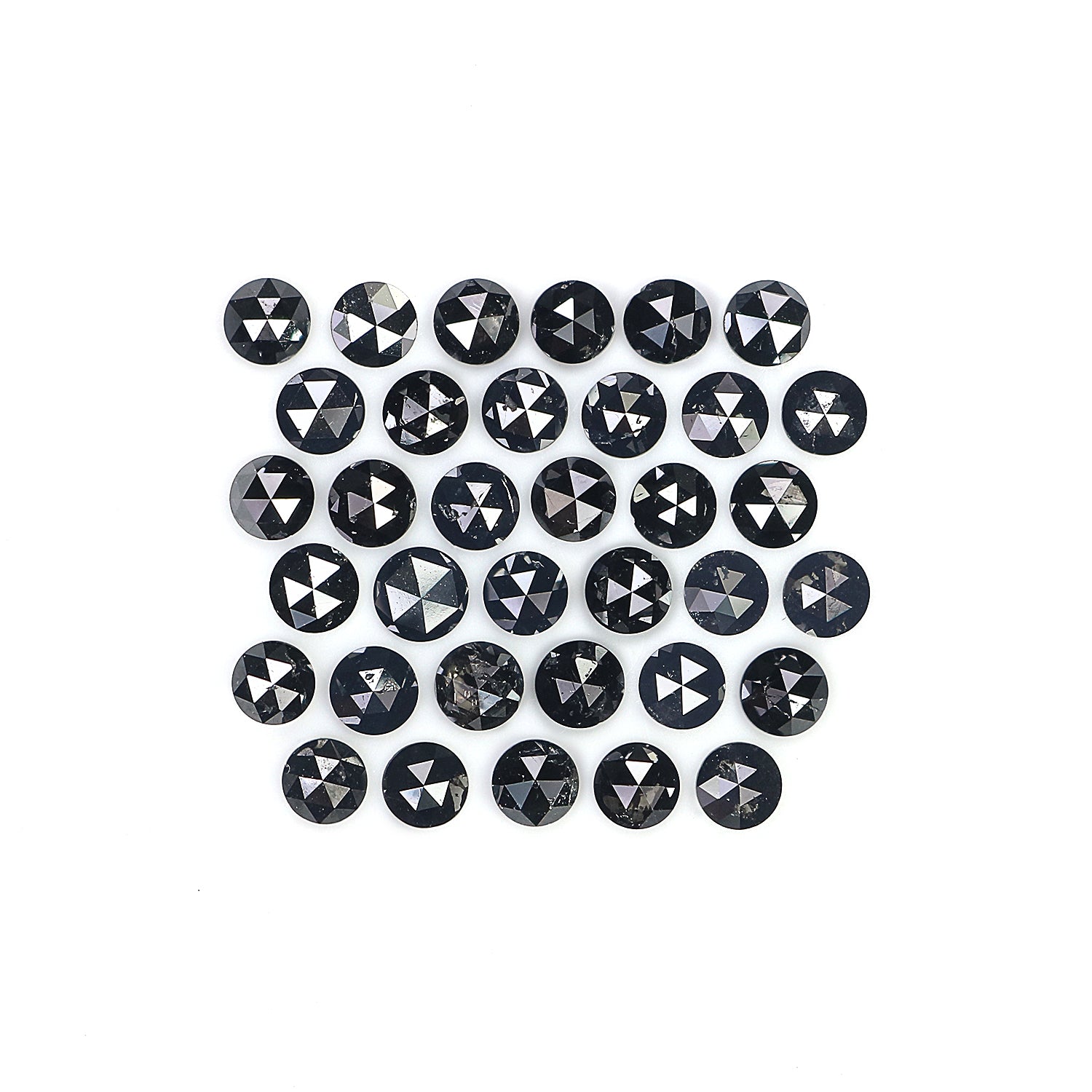 4.15 CT Natural Loose Round Rose Cut Diamond Black Color Round Shape Diamond 3.10 MM Natural Loose Black Color Round Rose Cut Diamond LQ1750