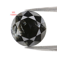 Natural Loose Round Diamond, Black Color Round Diamond, Natural Loose Diamond, Brilliant Cut Diamond, Round Cut, 2.93 CT Round Shape KDL389