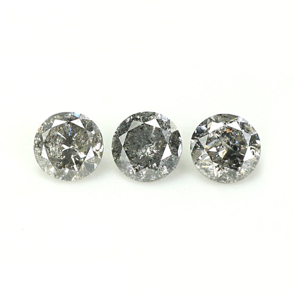 Natural Loose Round Diamond, Salt And Pepper Round Diamond, Natural Loose Diamond, Round Brilliant Cut Diamond, 0.96 CT Round Shape KDL1375