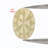 Natural Loose oval Diamond Yellow Color 0.80 CT 7.00 MM oval Rose Cut Shape Diamond L8014
